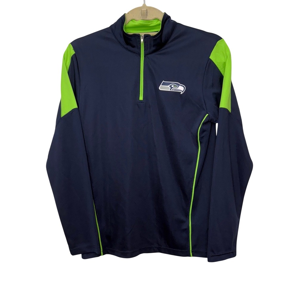 NFL Seattle‎ Seahawks Youth 1/4 Zip Pullover Jacket L 14/16